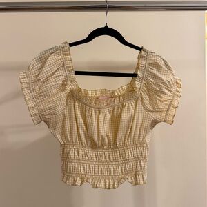 Lisa Says Gah Marta Top Yellow Gingham